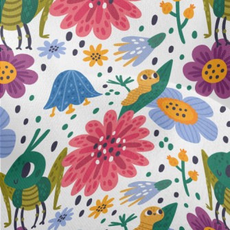 Garden Grasshopper Caterpillar Lightweight Performance Linen