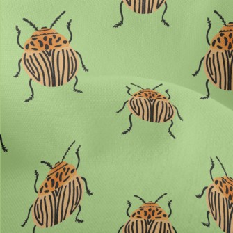 Neatly Arranged Ladybugs Lightweight Performance Linen