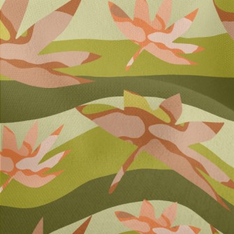 Beautiful Blurred Maple Leaves Lightweight Performance Linen