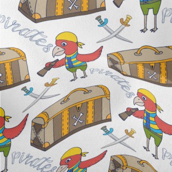 Pirate Parrot And Treasure Che Lightweight Performance Linen