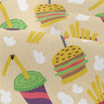 Cartoon Fast Food Meal Modern Jersey