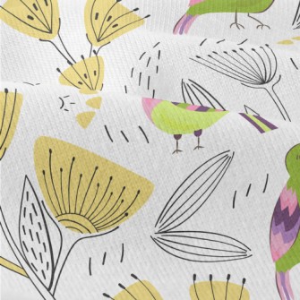 Wild Birds And Flowers Modern Jersey