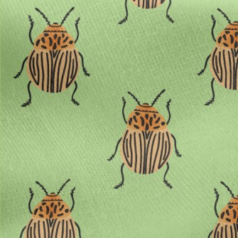 Neatly Arranged Ladybugs Jersey Backed Fleece