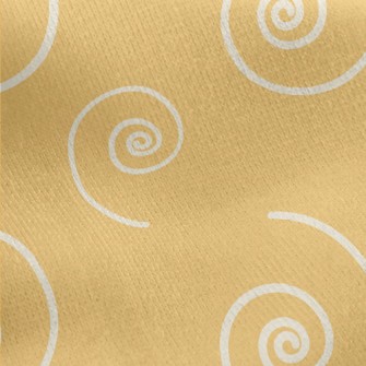 Mysterious Curly Lines Jersey Backed Fleece