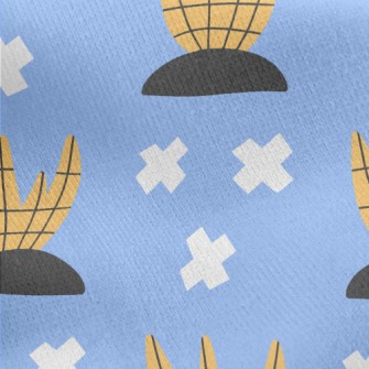 Cross Lines Geometry Jersey Backed Fleece