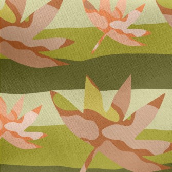 Beautiful Blurred Maple Leaves Jersey Backed Fleece