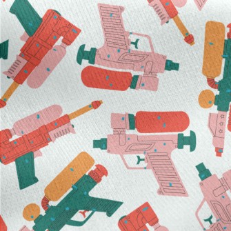 Colorful Water Gun Jersey Backed Fleece
