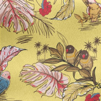 Rainforest Parrot Jersey Backed Fleece