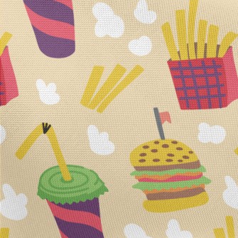 Cartoon Fast Food Meal Pongee