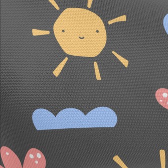 Cute Sun Clouds Pongee