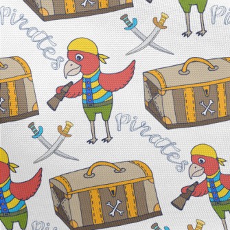 Pirate Parrot And Treasure Che Pongee
