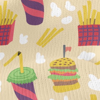 Cartoon Fast Food Meal Stretch Jersey