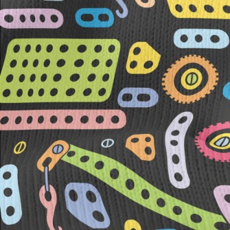 Colorful Crane Toys Stretch Jersey