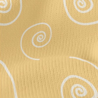 Mysterious Curly Lines Stretch Jersey