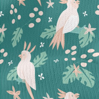 Cute Parrot Flowers And Plants Stretch Jersey