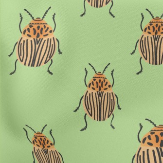 Neatly Arranged Ladybugs Lightweight Cotton Poplin