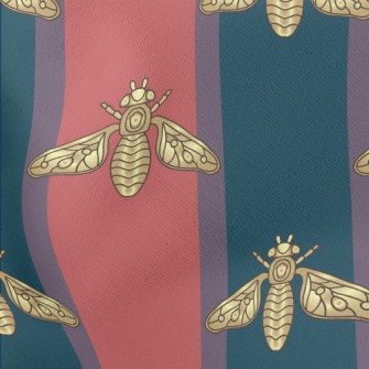 Striped Shiny Moth Lightweight Cotton Poplin