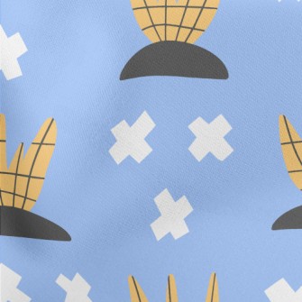 Cross Lines Geometry Lightweight Cotton Poplin