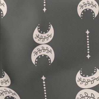 Inverted Flower Vine Crescent  Lightweight Cotton Poplin