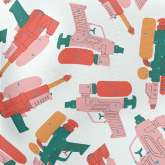 Colorful Water Gun Lightweight Cotton Poplin