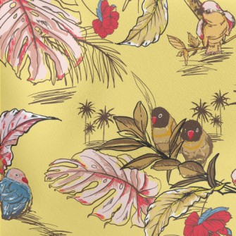 Rainforest Parrot Lightweight Cotton Poplin