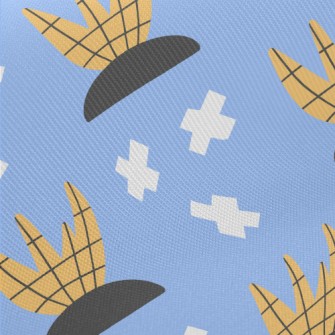 Cross Lines Geometry Midweight Cotton Poplin