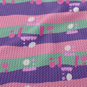 Stripe Zigzag Geometry Birdseye Piqué