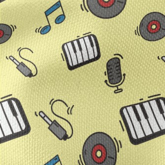 Note Piano Record Waterproof Canvas
