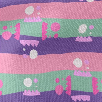 Stripe Zigzag Geometry Waterproof Canvas