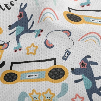 Street Skating Puppy Athletic Mesh Flat Back