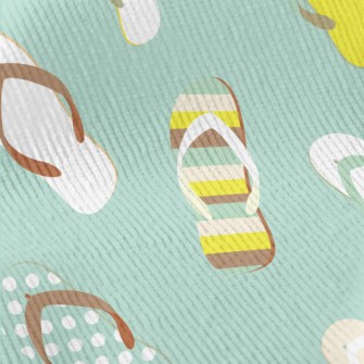 Assorted Beach Slippers Standard Corduroy