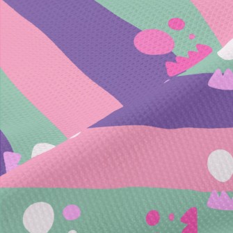 Stripe Zigzag Geometry Piqué