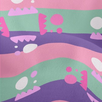 Stripe Zigzag Geometry Lightweight Performance Linen