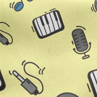 Note Piano Record Jersey Backed Fleece