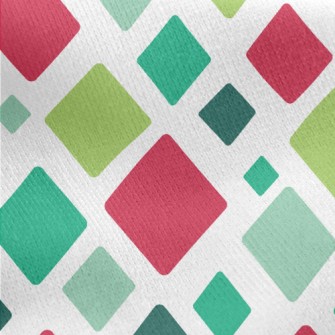 Large And Small Diamond Blocks Jersey Backed Fleece