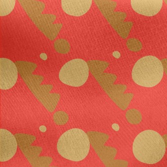 Circular Sawtooth Geometry Jersey Backed Fleece