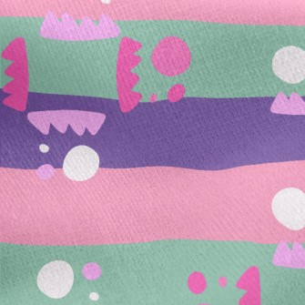 Stripe Zigzag Geometry Jersey Backed Fleece