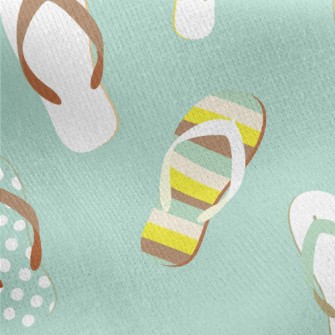 Assorted Beach Slippers Jersey Backed Fleece