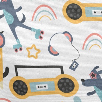 Street Skating Puppy Pongee