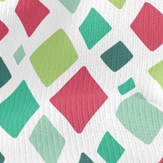Large And Small Diamond Blocks Stretch Jersey