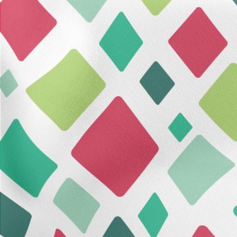 Large And Small Diamond Blocks Lightweight Cotton Poplin