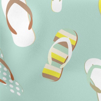 Assorted Beach Slippers Lightweight Cotton Poplin