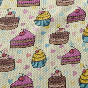 Cherry Different Flavor Cakes Birdseye Piqué