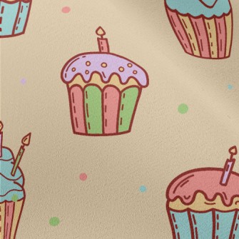 Colorful Candle Cup Cake Chiffon