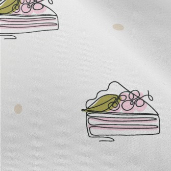 Line Doodle Cherry Cake Chiffon
