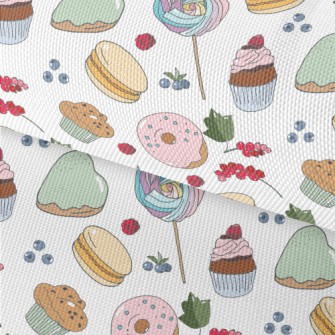 Sweets Desserts And Berries Waterproof Oxford