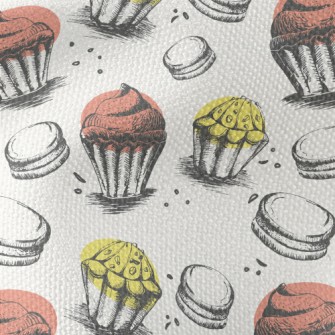 Hand Drawn Style Cupcakes Waterproof Canvas