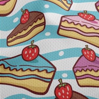 Various Colors Strawberry Cake Athletic Mesh Flat Back