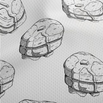 Simple Sketch Thick Muffin Athletic Mesh Flat Back