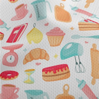 Baking Supplies And Cake Donut Athletic Mesh Flat Back